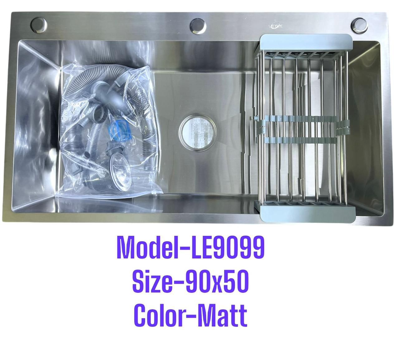 سینک استیل کروم مات برند اصلی LEYLE در سایزهای مختلف