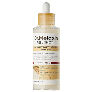 سرم درخشان کننده و لایه بردار ملایم پوست دکتر ملاکسین مدل Peel Shot Exfoliating White Rice مناسب برای انواع پوست حجم 80 میلی لیتر